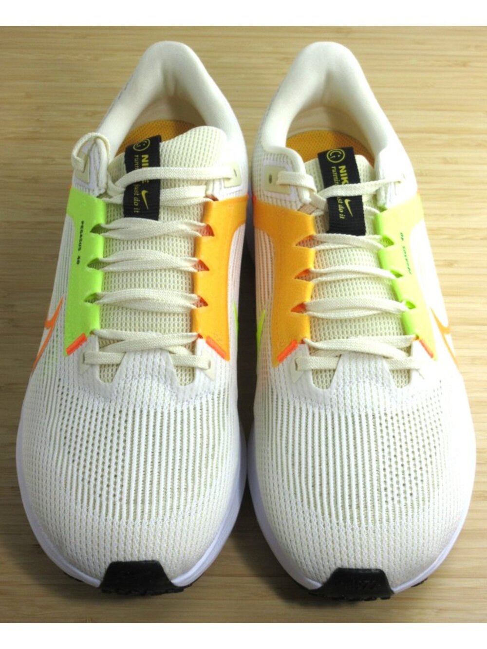 Nike Men's Air Zoom Pegasus 40 Running Shoes White Coconut Milk Lime Size 12 NEW - Picture 3 of 6